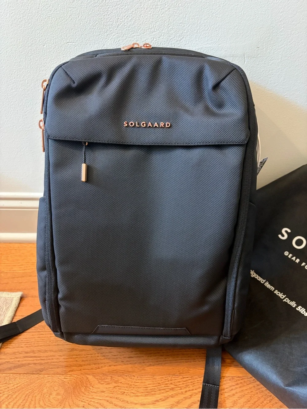 RARE Solgaard Venture Backpack w/ Closet Baltic Black Rose Gold Large NWT